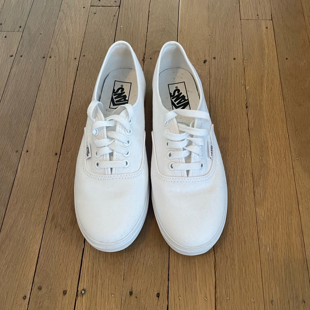 VANS classic white sneakers - women’s size 8.5